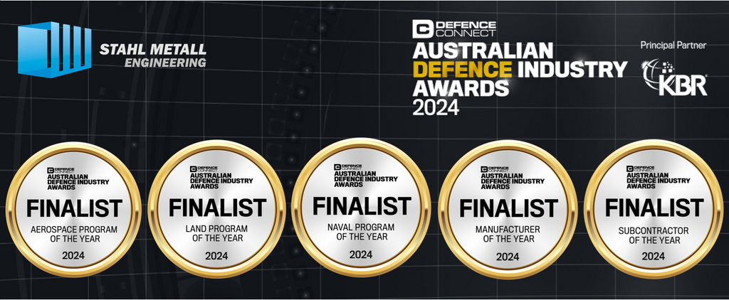 Australian Defence Industry Awards 2024 - Aerospace Program of the Year, Land Program of the Year, Naval Program of the Year, Manufacturer of the Year and Subcontractor of the Year.