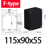 IP67 ABS Waterproof Electronic - Black Junction Box with IP67 Enclosure