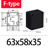 IP67 ABS Waterproof Electronic - Black Junction Box with IP67 Enclosure