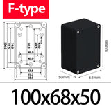 IP67 ABS Waterproof Electronic - Black Junction Box with IP67 Enclosure