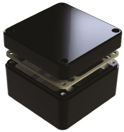 IP68 Aluminium Enclosure Shielded 120 x 120 x 80mm - SMEDEL487-121208E-68