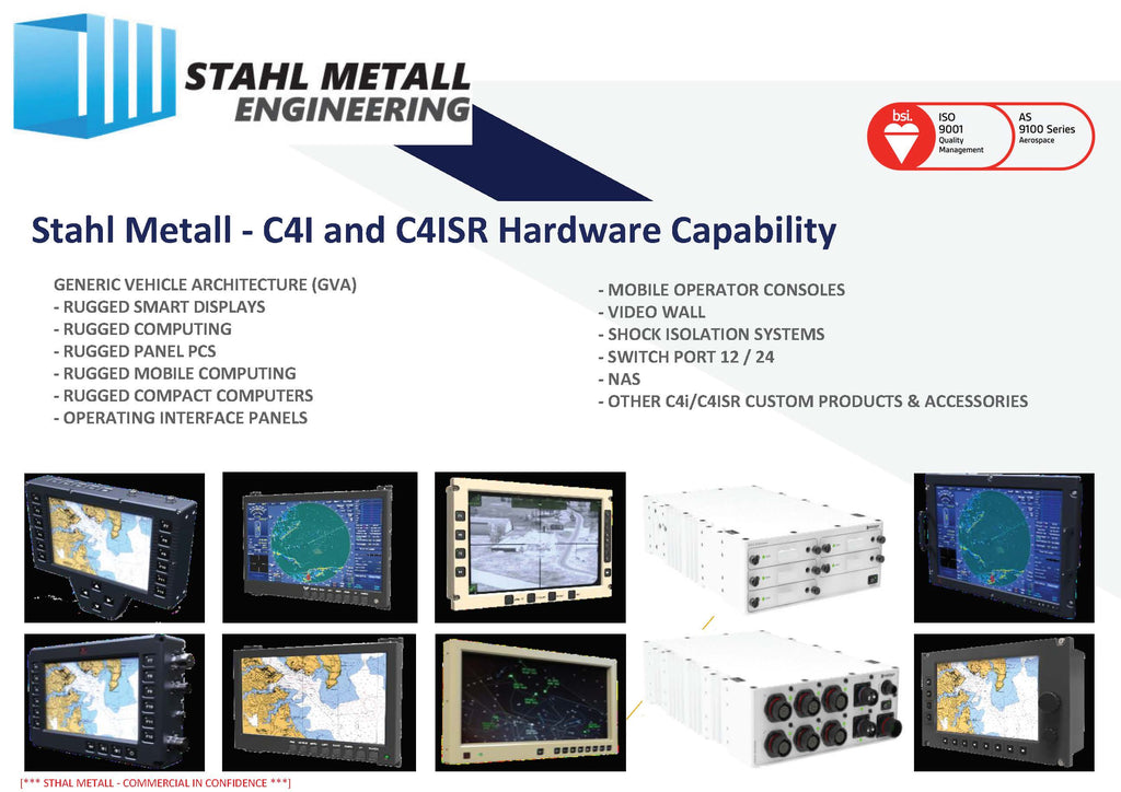 Stahl Metall - C4I and C4ISR Hardware Capability - GENERIC VEHICLE ARCHITECTURE (GVA)