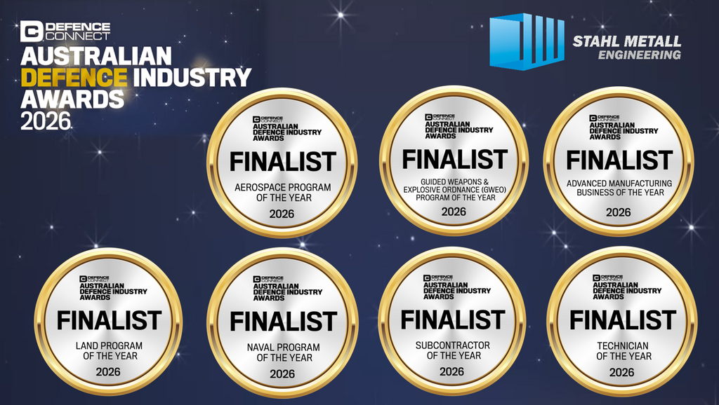 Competing Against the World's Best: Stahl Metall Secures Seven National Defence Industry Award Finalist Positions.