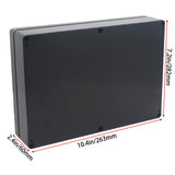 IP67 Waterproof Junction Box - Durable ABS Plastic Electronic Enclosure for DIY Electrical Projects, Black, 10.35" x 7.17" x 2.36" (263 x 182 x 60 mm)