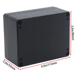 IP67 Waterproof Junction Box - Durable ABS Plastic Electronic Enclosure for DIY Electrical Projects, Black, 4.53" x 3.54" x 2.17" (115 x 90 x 55 mm)