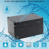 IP67 Waterproof Junction Box - Durable ABS Plastic Electronic Enclosure for DIY Electrical Projects, Black, 6.30" x 4.33" x 3.54" (160 x 110 x 90 mm)