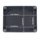 IP67 Waterproof Junction Box - Durable ABS Plastic Electronic Enclosure for DIY Electrical Projects, Black, 4.53" x 3.54" x 2.17" (115 x 90 x 55 mm)