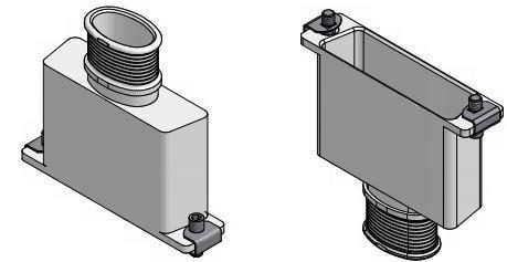 D15-1-91-06-1-C Rectangular Low Profile Metal Large Cable Entry TE Connectivity / Polamco Backshell