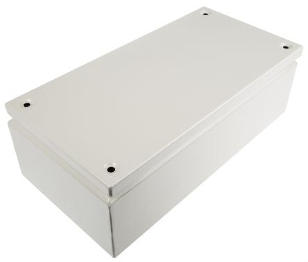 Steel IP66 Junction Box, 300 x 200 x 80mm, Grey - SME122131