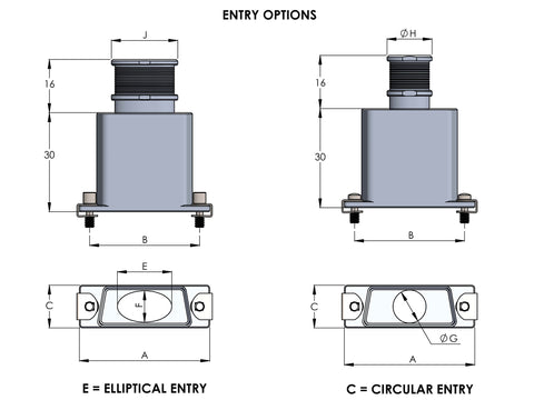 15 Way D-Sub / Rectangular Low Profile Metal Large Cable Entry - D-Sub Backshells SME-DC-BND-T-15-13-E-N-EXS