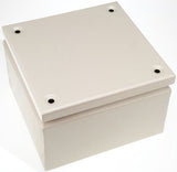 Steel IP66 Junction Box, 200 x 200 x 120mm, Grey - SME122096