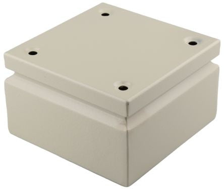 Steel IP66 Junction Box, 150 x 150 x 80mm, Grey - SME122103