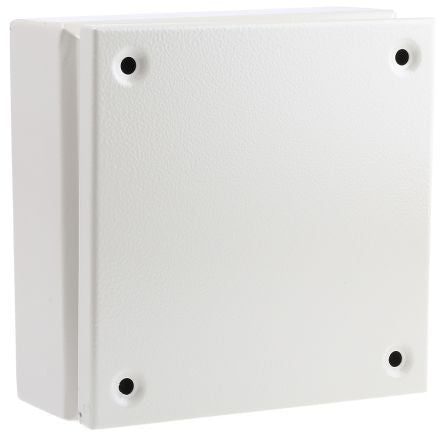 Steel IP66 Junction Box, 200 x 200 x 80mm, Grey - SME122125