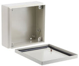 Steel IP66 Junction Box, 200 x 200 x 80mm, Grey - SME122125